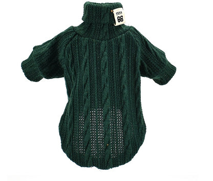 Warm long-sleeve cotton shirt with collar