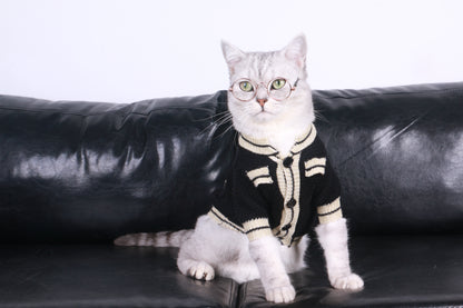Luxury Design Elegant Wool Cardigan Sweater For Pets