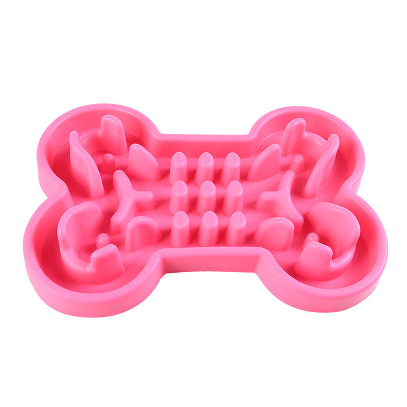 Bone-shaped silicone dog bowl