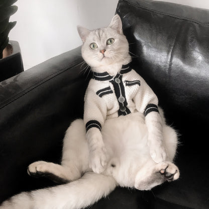 Luxury Design Elegant Wool Cardigan Sweater For Pets