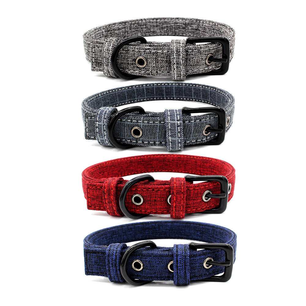 Pet Collar Double Layer Colorful Fabric