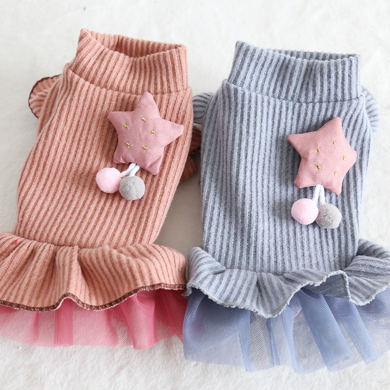 Pet Style XINGX Flounced Sleeve Skirt for Cats & Dogs