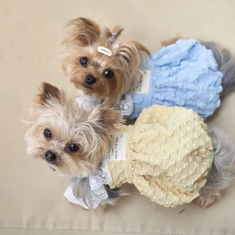 Pet Clothes Contrast Color Suspender Skirt