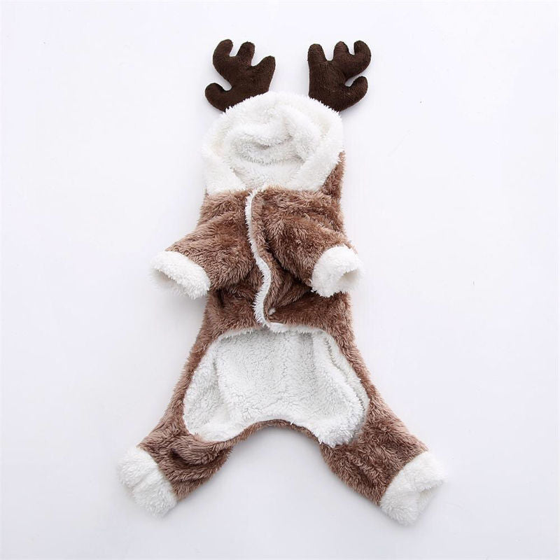 Funny reindeer-shaped coat for pets