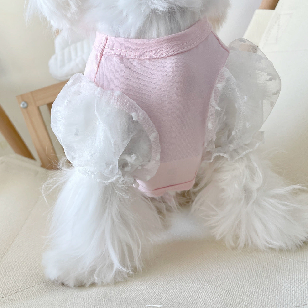 Mesh Puff Sleeve Pet Clothes for Small Dogs & Puppies