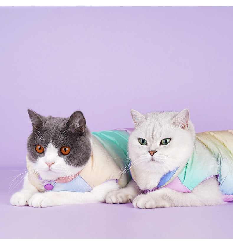 Colorful Pet Vest | Warm Winter Fashion Top for Cats & Dogs