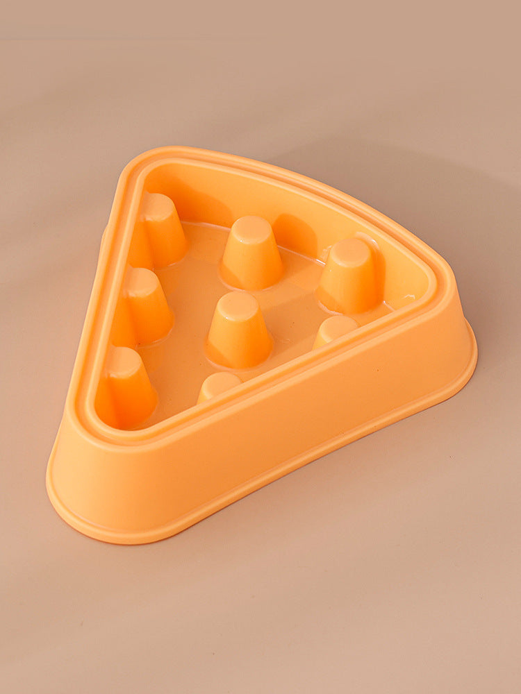 Pizza-shaped bowl for pets