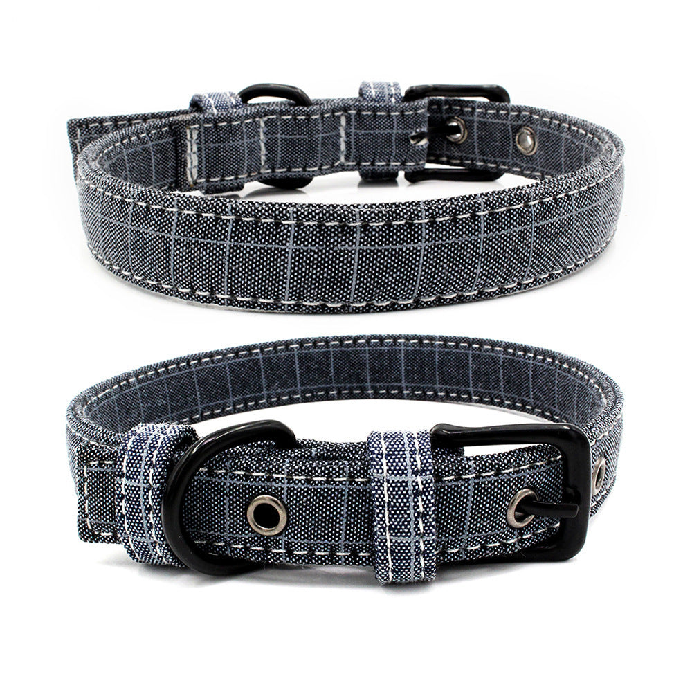Pet Collar Double Layer Colorful Fabric
