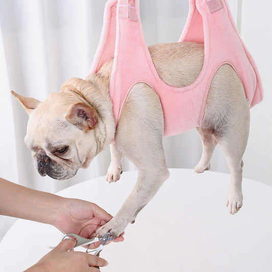 Hammock to support pet grooming