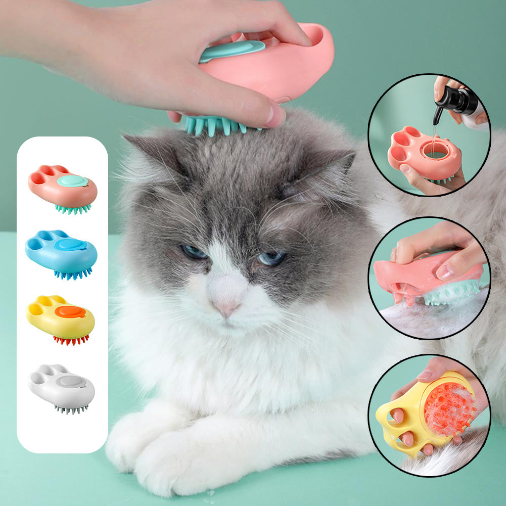 Durable Cat Paw Bath Brush | Foaming & Reusable Grooming Tool