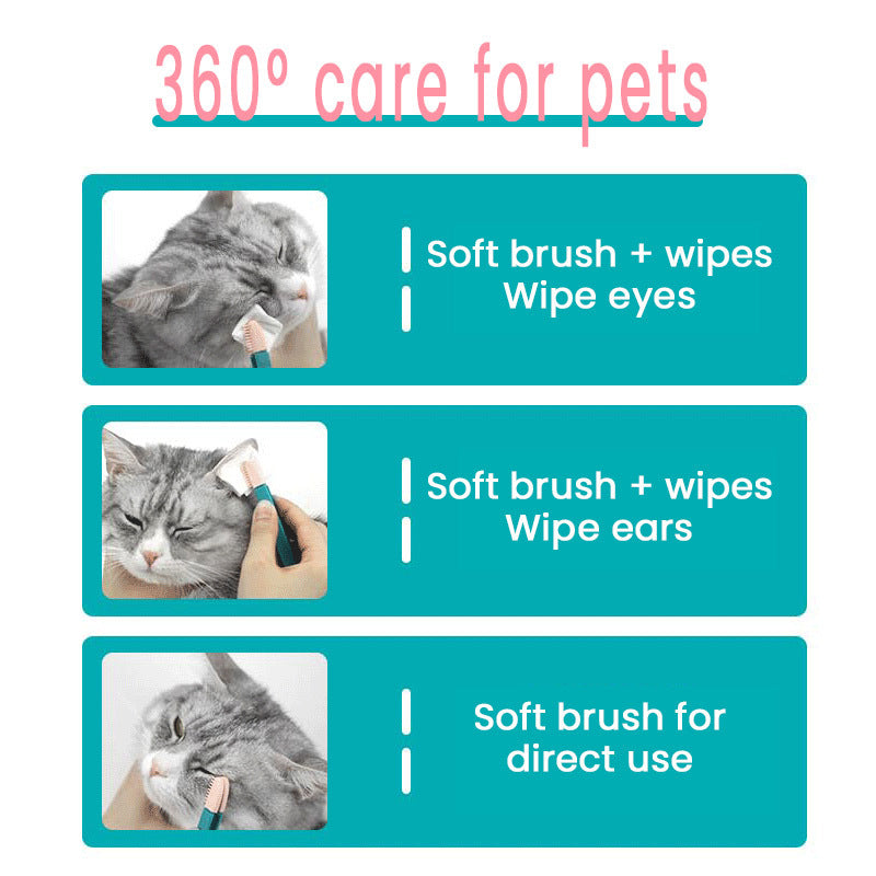 Rub Handheld Cat Eye Wipe Rub Poo Brush Cleaning
