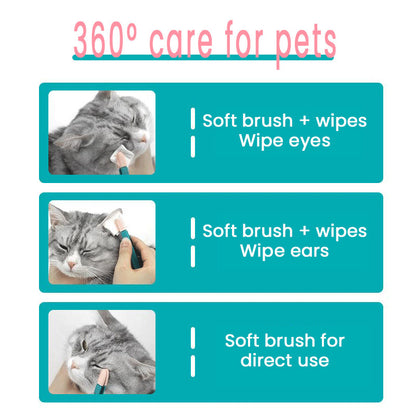 Rub Handheld Cat Eye Wipe Rub Poo Brush Cleaning