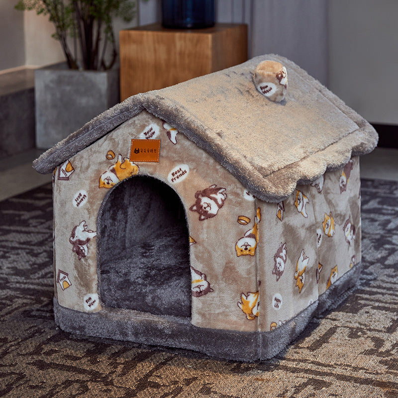 Warm Foldable Dog House - Winter Pet Bed & Cat Sofa