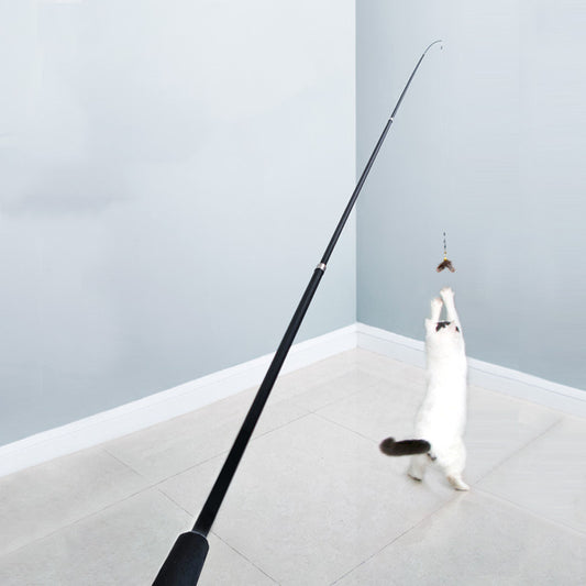 Extendable 180cm Cat-teasing Rod With Replacement Feather Head