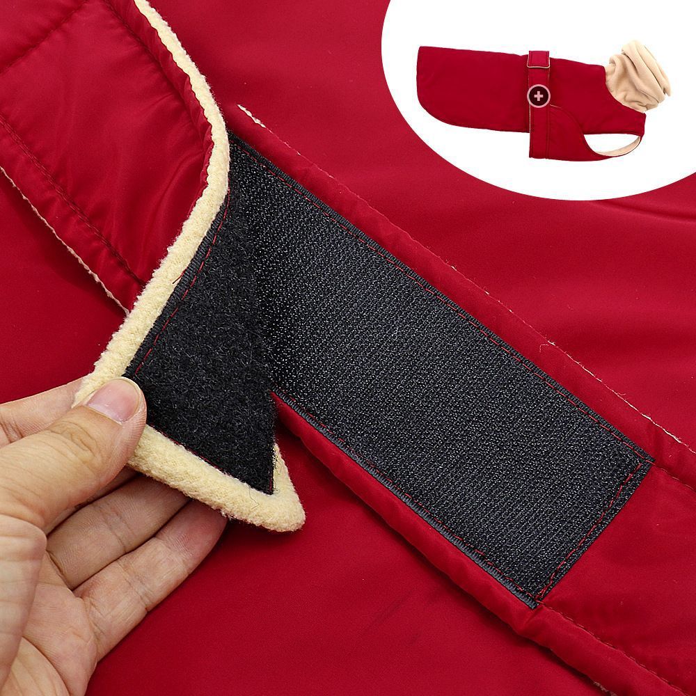 Thickened Pet Clothes Long Neck Stitching Plus Size Velcro Dog Clothing