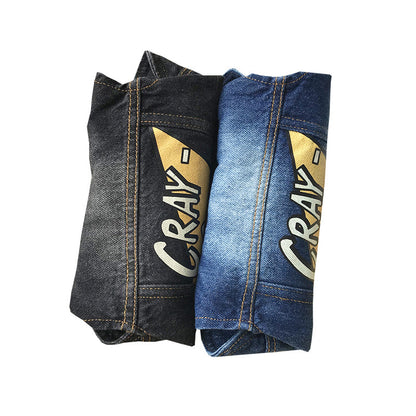 Denim vest small puppies cat pet clothes