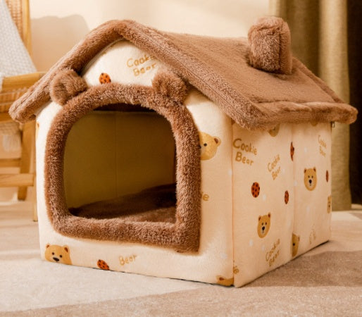 Warm Foldable Dog House - Winter Pet Bed & Cat Sofa