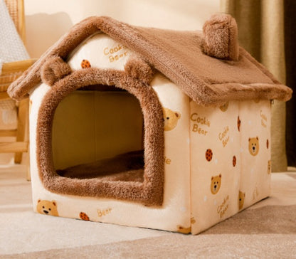 Warm Foldable Dog House - Winter Pet Bed & Cat Sofa