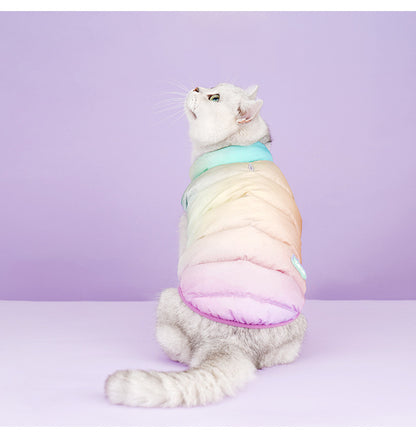 Colorful Pet Vest | Warm Winter Fashion Top for Cats & Dogs