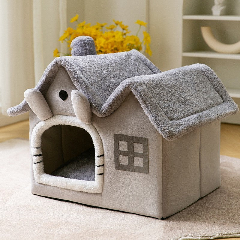 Warm Foldable Dog House - Winter Pet Bed & Cat Sofa