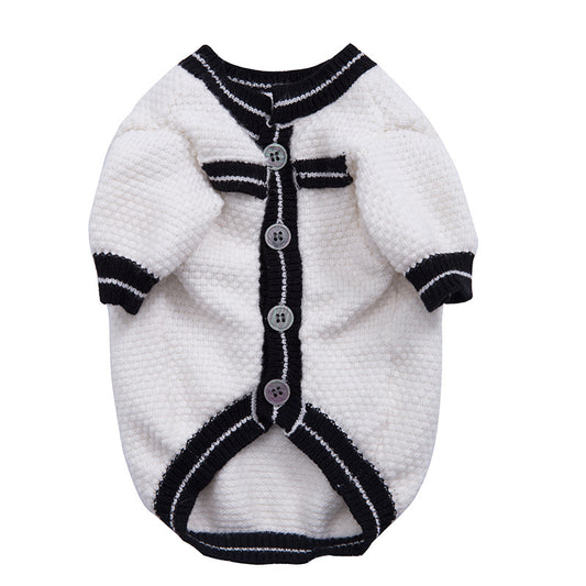 Luxury Design Elegant Wool Cardigan Sweater For Pets