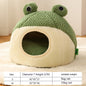 Frog Design Pet Nest | Soft Plush Bed for Small Cats & Dogs