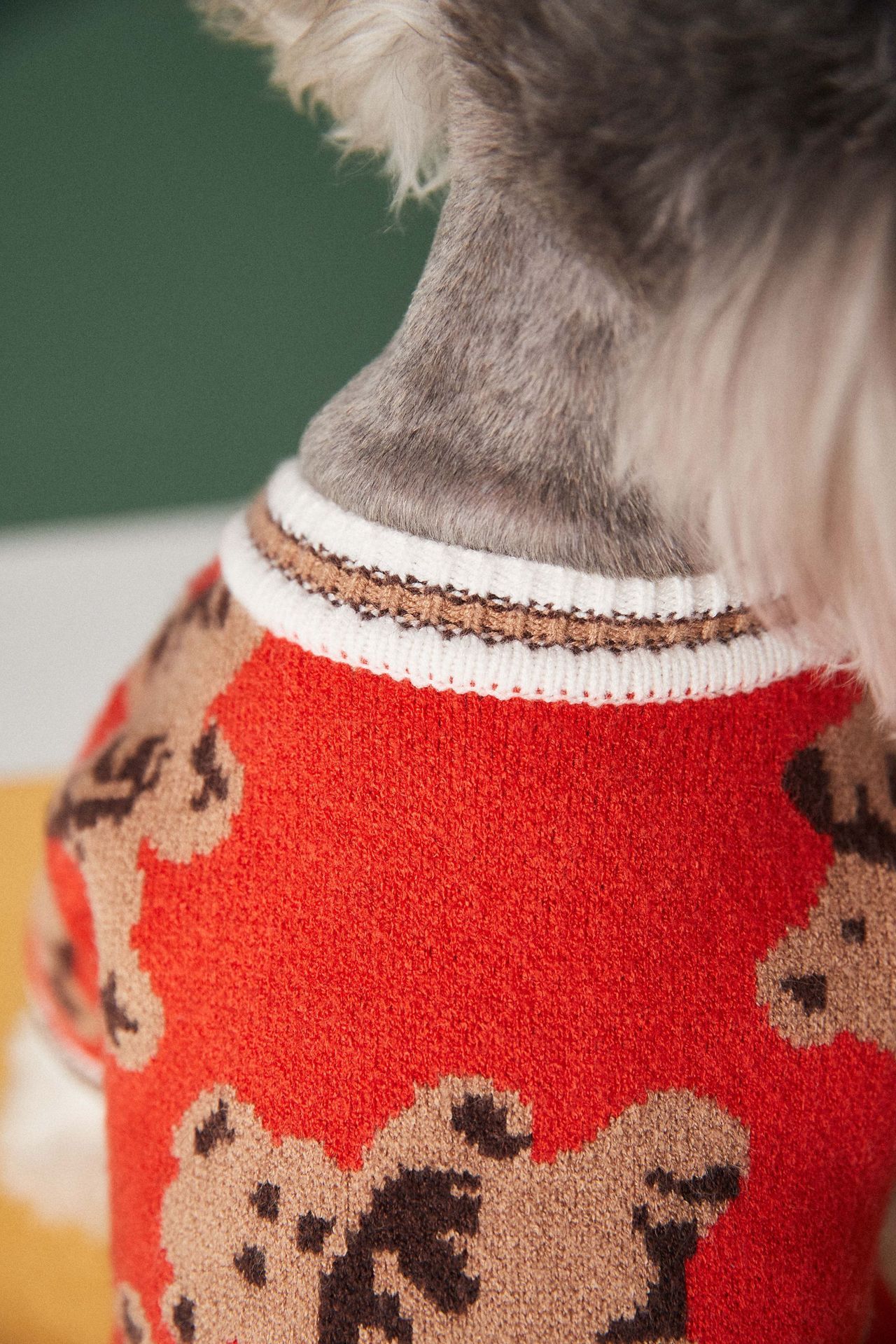 Bear print cardigan
