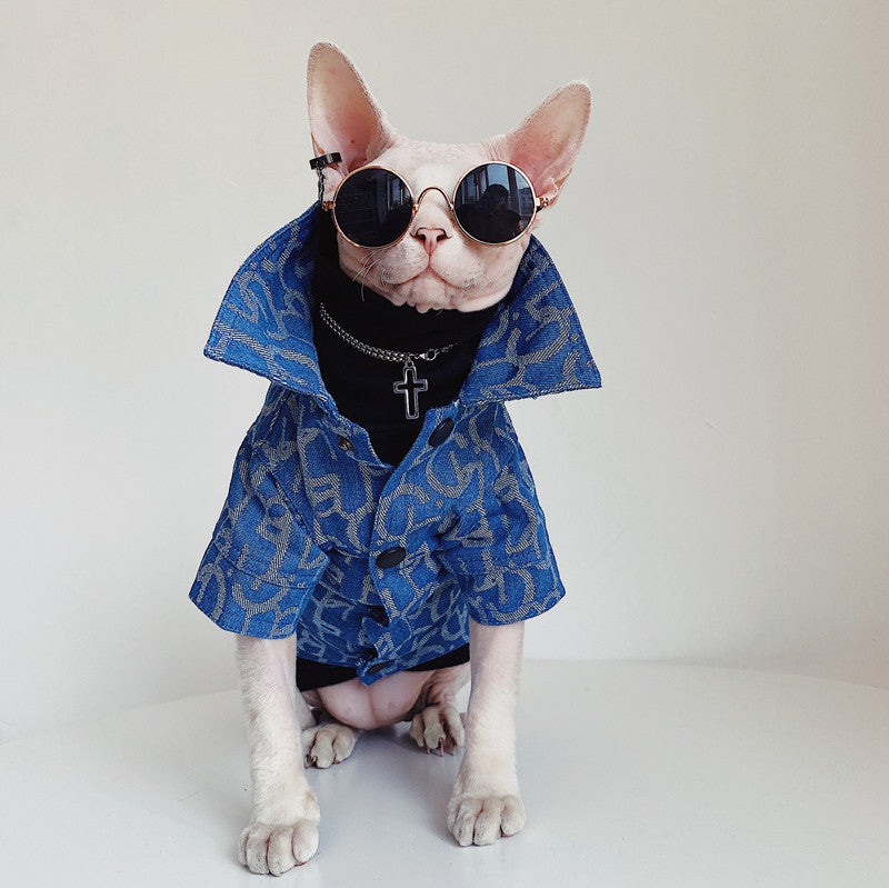 Denim Jacket Trendy Pet