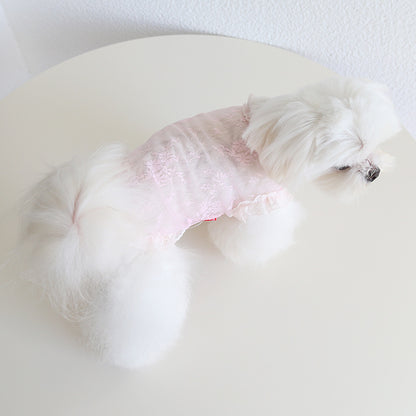 Lace Yarn Vest Anti-lint Sexy Dog Clothes Pet Cat