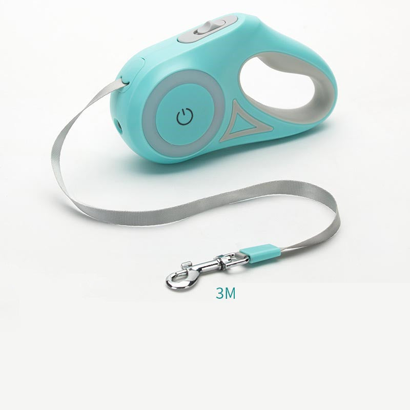 Retractable Leash with Spotlight and Collar