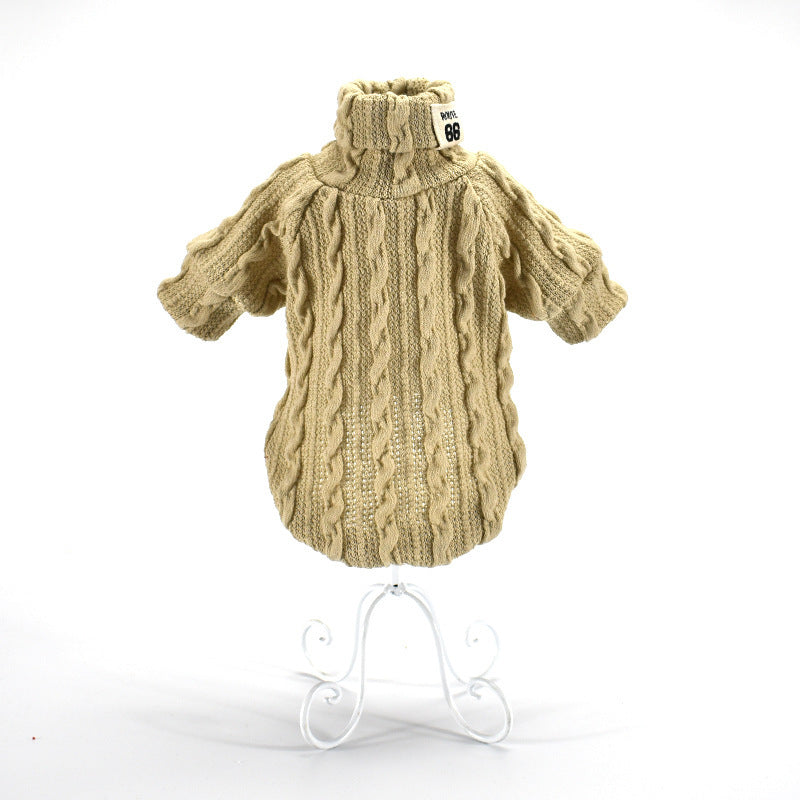 Warm long-sleeve cotton shirt with collar