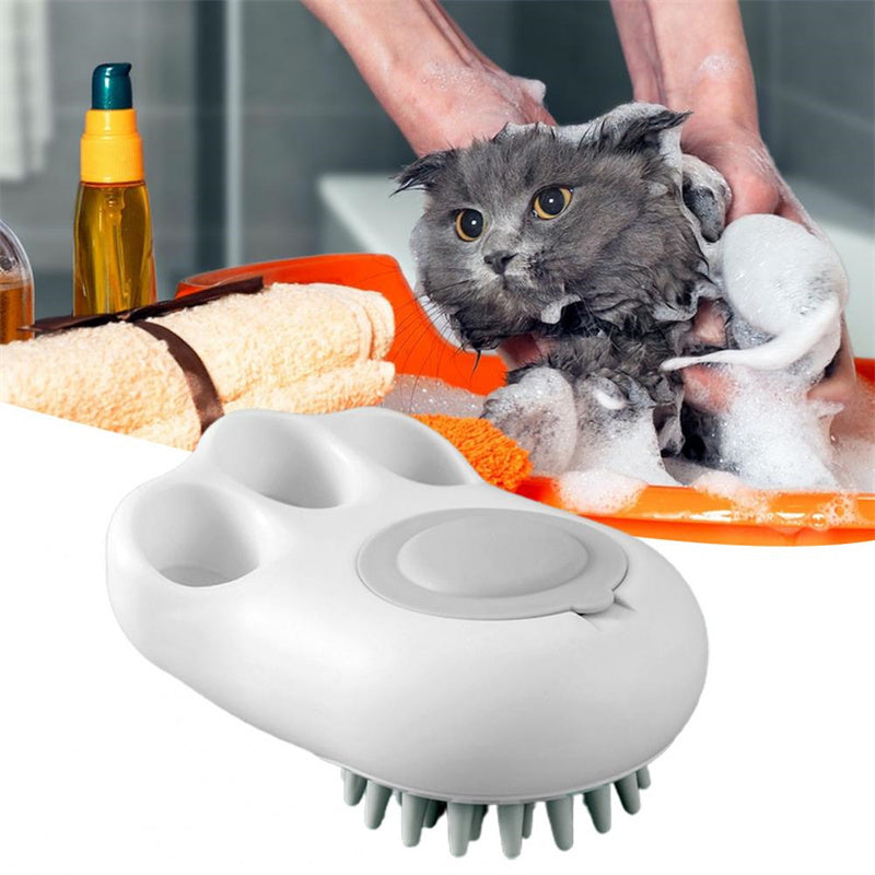 Durable Cat Paw Bath Brush | Foaming & Reusable Grooming Tool