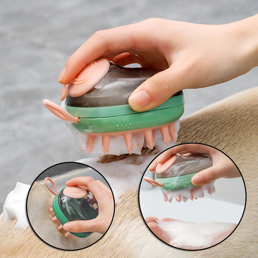 Foaming comb for bathing pets