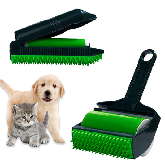 Portable Pet Hair Lint Remover Roller - Washable & Reusable