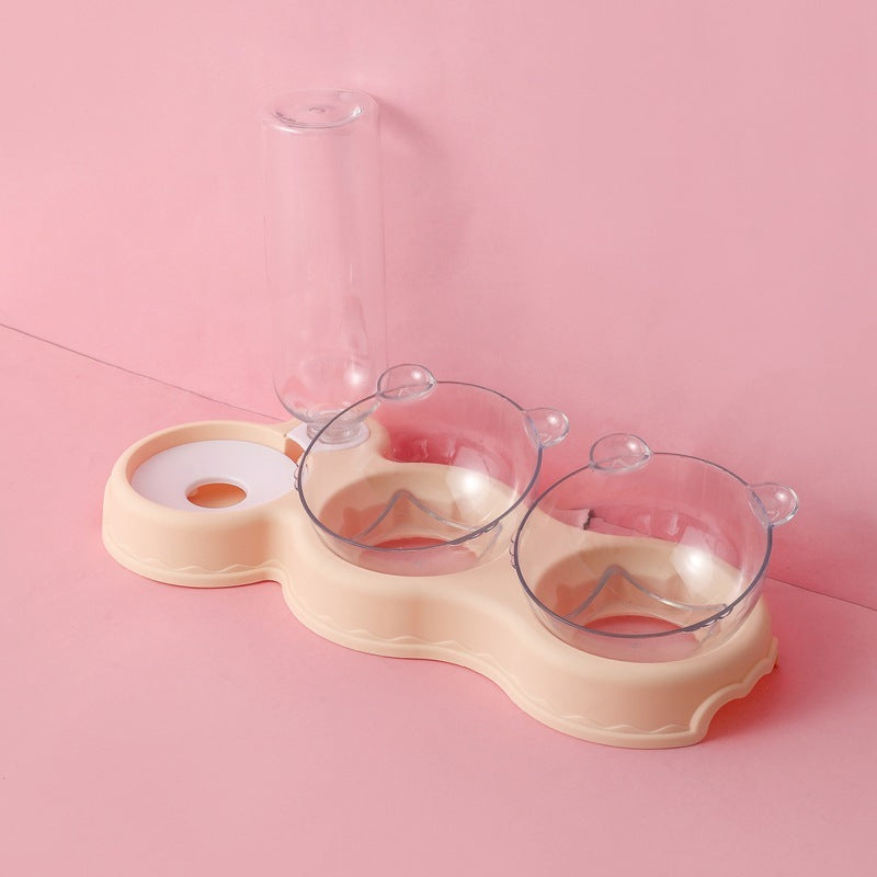 Multi-purpose bowl integrates eating and drinking for pets