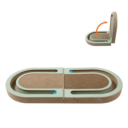Foldable cat rollerball toy