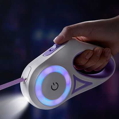 Retractable Leash with Spotlight and Collar