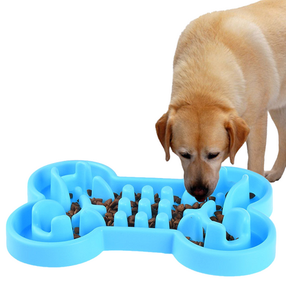 Bone-shaped silicone dog bowl
