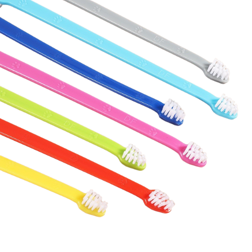 Pet Long Handle Double Head Toothbrush