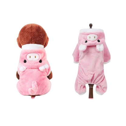 Lovely pig-shaped 4-legged pet clothes