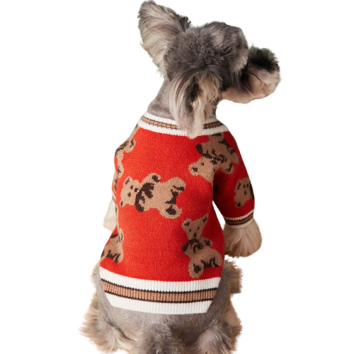 Bear print cardigan