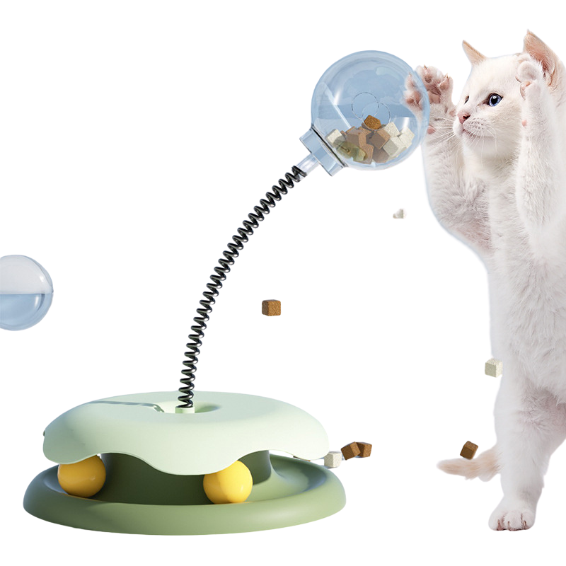 2 in 1 rolling and swinging ball cat toy