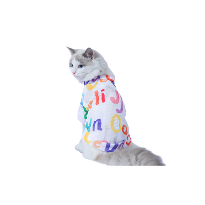 Cat Clothes Anti Hair Loss Cute VestBlue