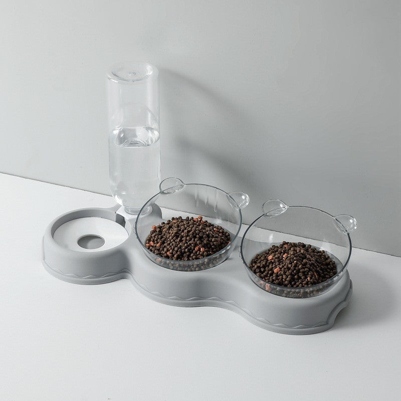 Multi-purpose bowl integrates eating and drinking for pets