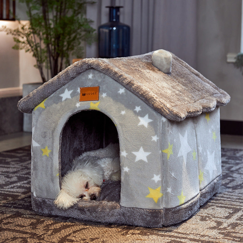 Warm Foldable Dog House - Winter Pet Bed & Cat Sofa