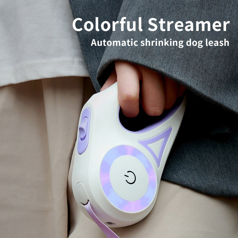 Retractable Leash with Spotlight and Collar