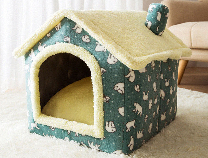 Warm Foldable Dog House - Winter Pet Bed & Cat Sofa