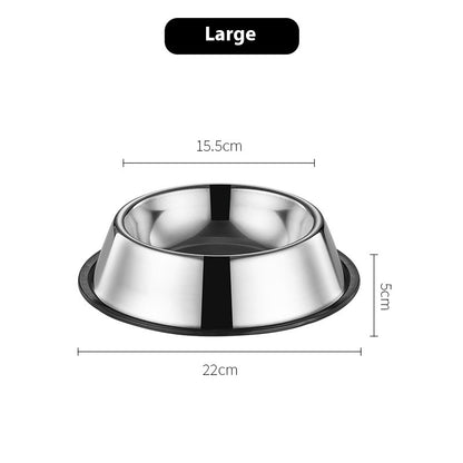 Stainless Steel Dog Bowl Anti-fall Non-slip
