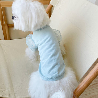 Mesh Puff Sleeve Pet Clothes for Small Dogs & Puppies