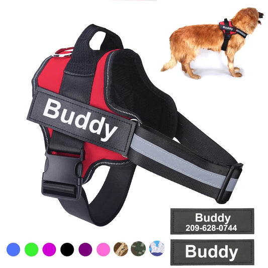 Custom No-Pull Reflective Dog Harness Adjustable Vest